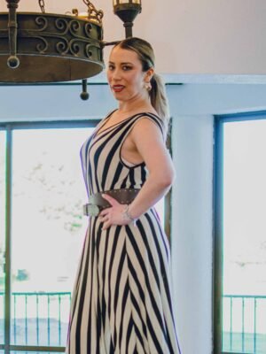 Vestido Listado Hilo Seda