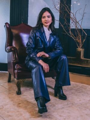 chaqueta azul