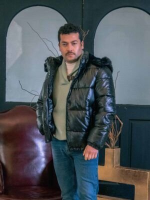 Parka negra hombre