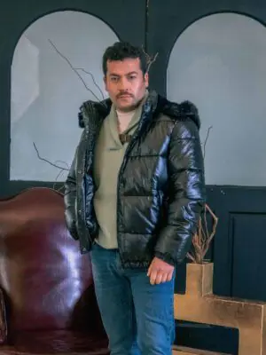 Parka negra hombre